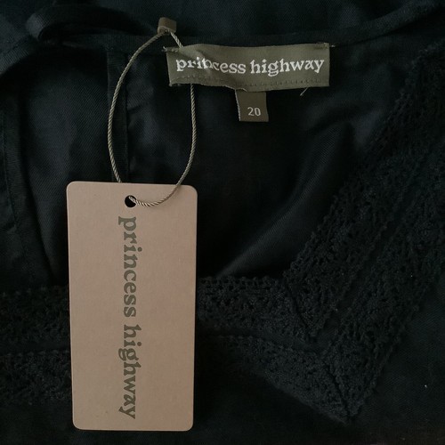 Princess Highway rosafarbenes schwarzes Spitzenshirt Oberteil zum Binden Damengröße 20 neu mit Etikett " - Bild 7 von 10