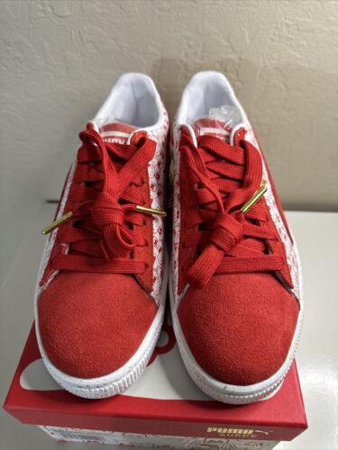 Puma Suede Classic X Hello Kitty Bright Red Size 5.5W Womens - Picture 2 of 9