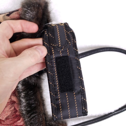 Vintage Style Tapestry Shoulder Bag Floral Faux Fur Trim Purse Baroque Grandma - Picture 11 of 14