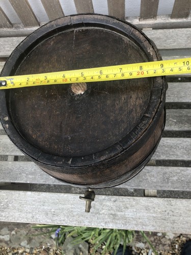 Antique 19th Century Oak Coopered Barrel Original Tap - Picture 12 of 13