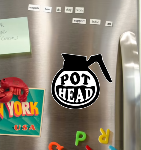 Coffee Pot Head Fridge Magnet - Picture 2 of 5