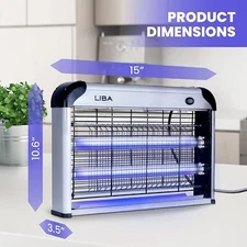 LiBa Electric Bug Zapper, Indoor Insect Killer - (2) Extra Replacement Bulbs 4PC