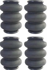 airmaxxx 2600 Triple Bellow Air Bags Set of 4 1/2"NPT Port Air Ride Suspension