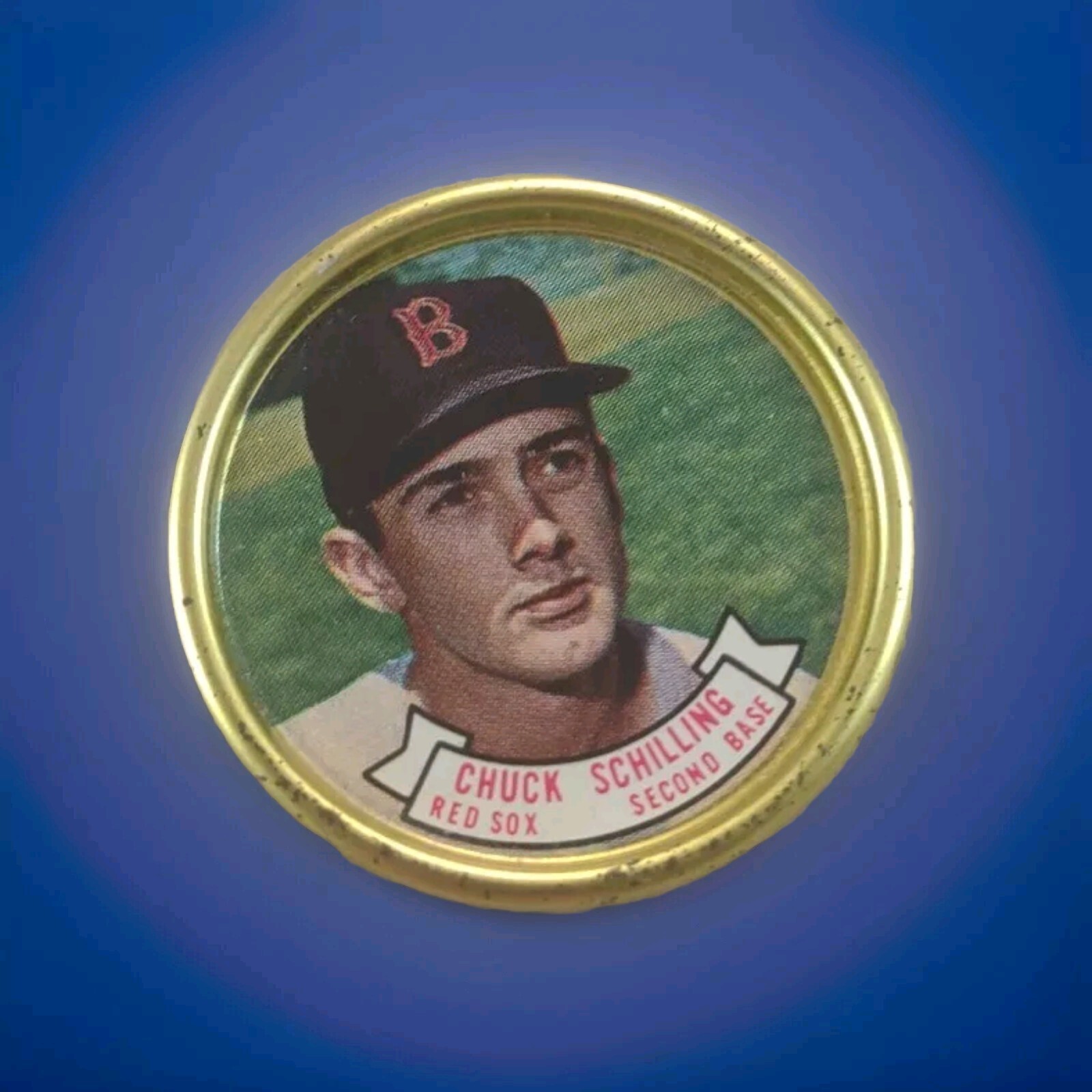 1964 baseball TOPPS Coin  Boston Red Sox Chuck Schilling 64Redsox Vintage