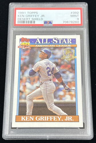 1991 Topps Desert Shield #392 Ken Griffey Jr. Mariners HOF PSA 9 MINT LOW POP