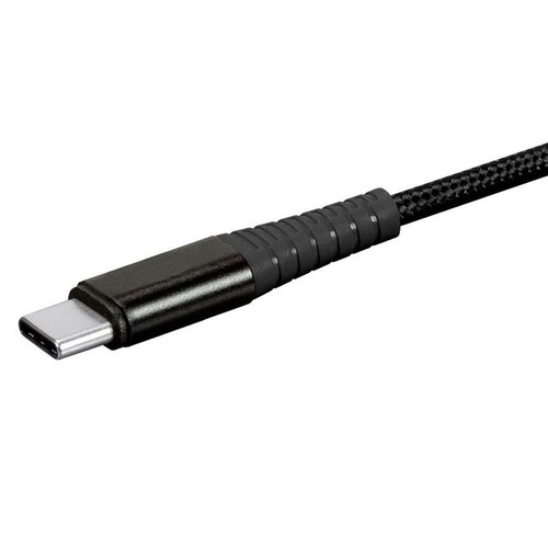 3FT iPhone to USB-C 3.1 Type C Data Sync Charge Reinforced Braided Cord Black - Picture 5 of 7