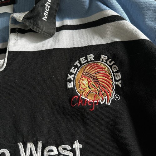 Vintage Chiefs Exter Rugby Polo T-shirts Y2K Style USA 00s Canterbury Telecoms - Picture 7 of 11