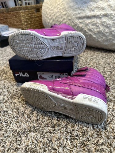 Fila F-14 IRI High-Top Leder (GS) Schuh Lila Jugend 1,5 Big Kinder Retro Sneaker - Bild 7 von 8