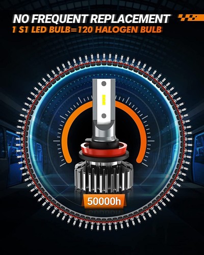 LED Headlight Combo Kit 9005+H11 High Low Beam Bulbs Bright White 6500K - Picture 16 of 20