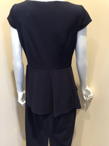 Eliza J Draped Panel Short Sleeve Navy Blue Sz 8 Dress New $128 - Bild 7 von 7