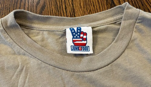 I'm a Fuckin Genius tan size 2XL fits like a 4XL Tall Junk Food Brand T Shirt - Picture 3 of 5