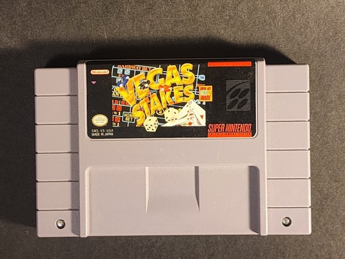 Vegas Stakes SNES Game Super Nintendo, 1993 Cartridge Only 100% Authentic