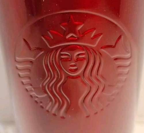 Starbucks 2022 Holiday Red Edelstahl Metall Tumbler 20oz mit klarem Deckel - Bild 2 von 9