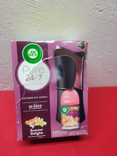 New Air Wick Pure Automatic Air Freshener Spray Kit Summer Delights - Picture 1 of 5