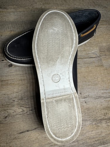 Timberland Men's 2-Eye Classic Hand-Stitched Leather Boat Shoes, Navy Blue - Bild 8 von 8