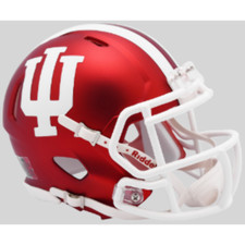 Indiana Hoosiers NCAA Mini Speed Football Helmet Anodized Crimson - NCAA.