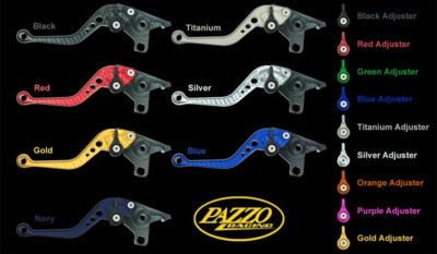 LENGTHS ALL COLORS KAWASAKI 2000-2005 ZX12R PAZZO RACING ADJUSTABLE LEVERS