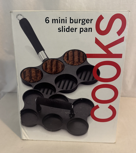 BRAND NEW! COOKS by JCP Home Slider Station Mini Hamburger Press Pan Makes 6