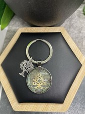 2.5 Silver-Tone Tree Of Life Pendant Charm Keychain New Free Ship B4182