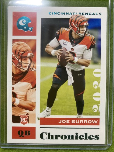 Joe Burrow TEAL FOIL ROOKIE CARD BENGALS 2020 Panini Chronicles RC  SP - Picture 14 of 24