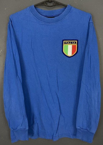 RETRO REPLICA MEN'S ITALY ITALIA 1966/1974 SOCCER FOOTBALL SHIRT JERSEY SIZE S