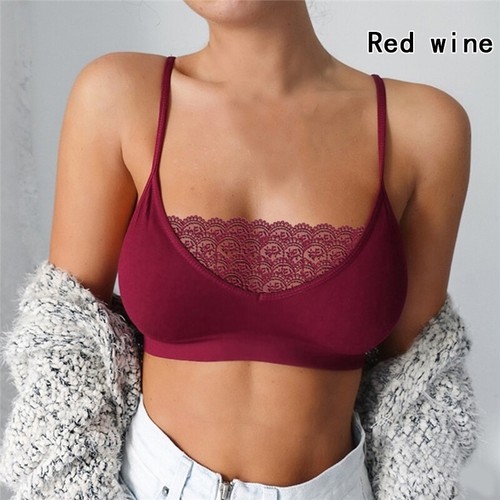 Women Sexy Lace Vest Cropped Tank Tube Top Seamless Stretch Sports Yoga Camisole - Picture 48 of 48