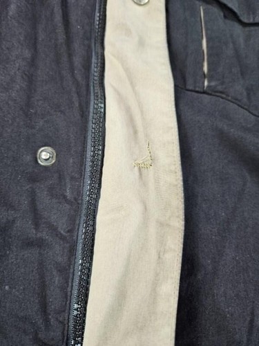 Vintage Chaps Ralph Lauren Jacket Mens Large Black Fleece Lined Snap Zip Bomber - Picture 16 of 17