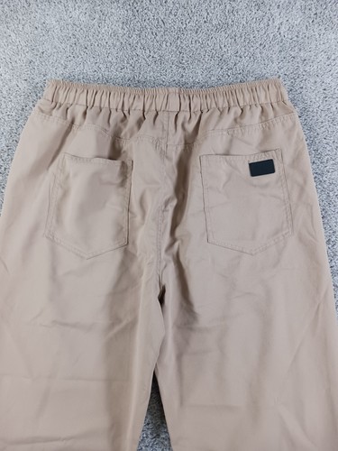 Shein Mens Pants XL Beige Drawstring Joggers Polyester - Picture 12 of 13