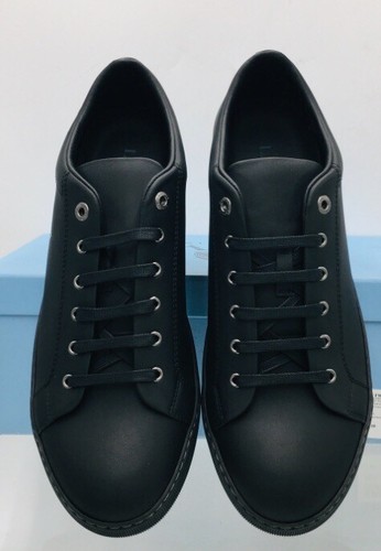 Lanvin Logo Black Leather Low Top Lace Up Casual Shoes Sneakers Men’s SZ 11 M - Picture 14 of 21