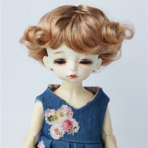 1/3 1/4 1/6 1/8 bambola BJD parrucca sintetica mohair ragazzo ragazza classico retrò capelli ricci - Foto 6 di 10