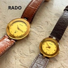 RADO Florence Watch Quartz Women's Gold Dial Round 160.3677.2 153.3678.2