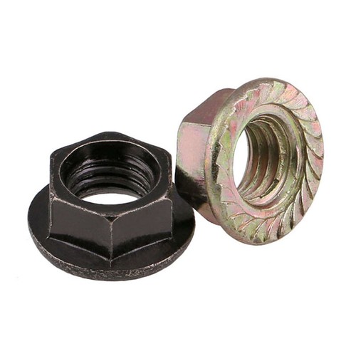Hex Flange Nut With Serration Lock Nuts Nickel Plated M2 M3 M4 M5 M6 M8 M10-M16 - Picture 4 of 32