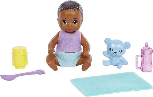 Muñeca Barbie patrón niñeras Inc afroamericano bebé y juego MPN HJY32 - Imagen 4 de 6
