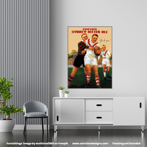 Tooths Sydney Bitter Ale Art Print – Football Pub Art 1930s – 3 sizes Poster - Picture 2 of 5