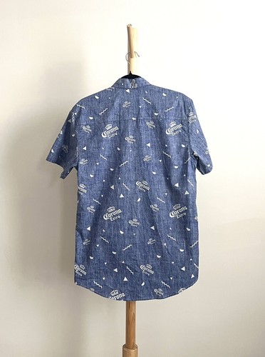 Corona Vintage Y2K Short Sleeve Button Down Shirt Men’s Size Small - Picture 2 of 5