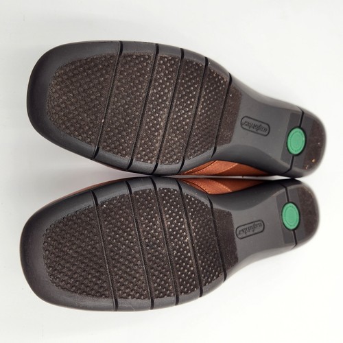 Zapatos sin cordones Comfortview para mujer 9M marrón imitación cuero mulas NUEVO - Imagen 8 de 10