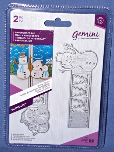 Gemini Elements Snow Family Wrap Around Dies for Gate Card A2 Belly Band Design - Picture 1 of 4