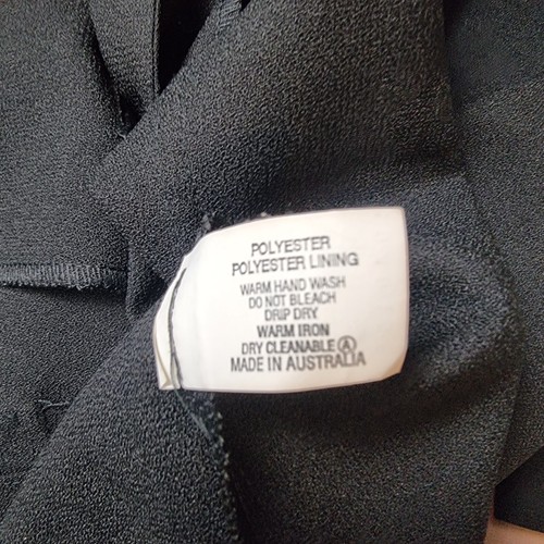 Vintage Target Jacket Size 14 Black Crepe Long Sleeve Collared - Picture 13 of 14