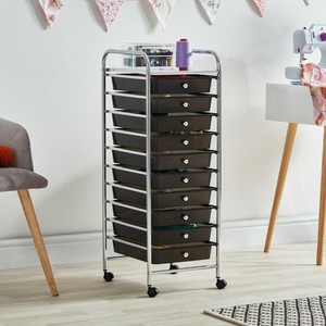 Your Home 10 Drawer Mobile Trolley Salon Storage Unit Make Up