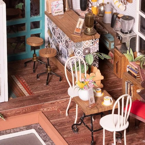 ROBOTIME Dollhouse DIY 3D Wooden Miniature DollHouse 1:24 Building Kit LED Light - Picture 113 of 162