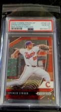 2020 Prizm Red Donut Circles Spencer Strider PDP126 RC AUTO 86/99 PSA 10