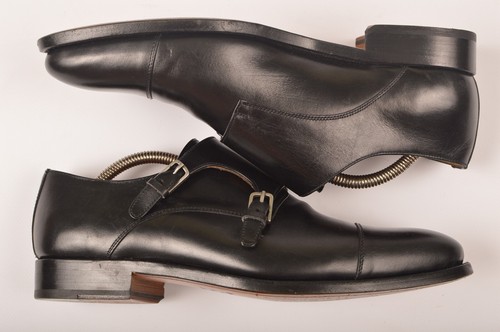 Fred De La Bretoniere Mönchsriemen schwarze Lederschuhe 310012 Größe 41 - Bild 6 von 11