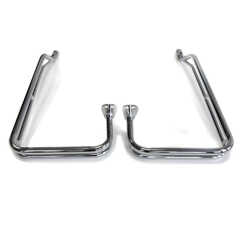Twin Rail Saddlebag Guard Kit for Harley Davidson Touring 09 13 Craftride chrome