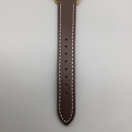 Vintage Timex Acqua Watch Men 35mm Gold Tone Date Leather Band New Battery - Picture 10 of 16