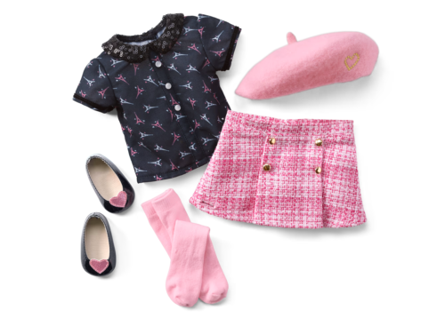 NUOVA bambola American Girl Truly Me World Traveler in FRANCIA nuova con scatola rosa Eiffel tweed - Foto 3 di 7