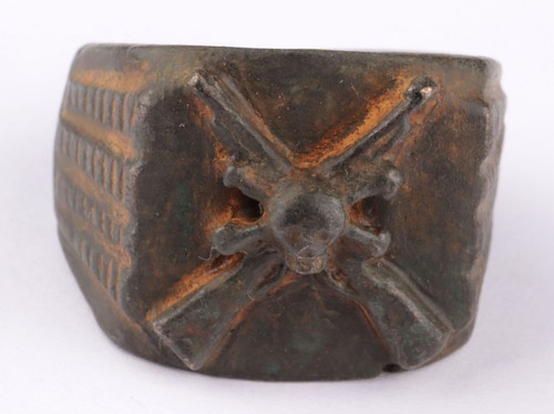 Anhänger $ US Army Ring WW1 Skull Bones WW2 Gothic WWI WWII Gewehr Goth Dollar Set - Bild 11 von 19