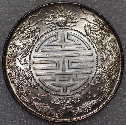 Dollar China Provinz Kirin Silbermünze Drache