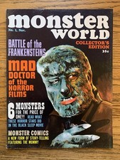 Monster World #1 FN+ Copy 1964 Werewolf Cover Lon Chaney