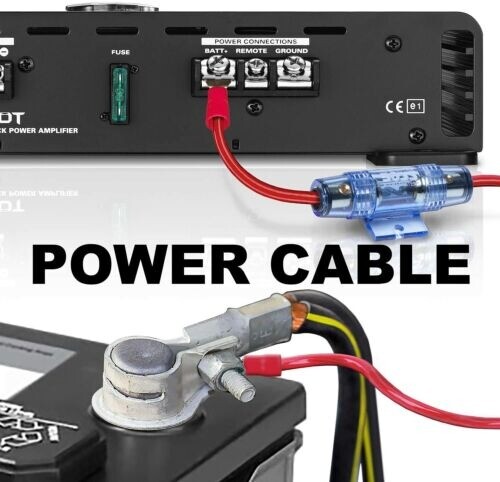 Juego de Cables para Amplificador 1500W Ideales para el Automóvil,Camión,Moto - Picture 6 of 12