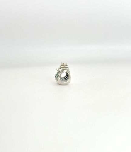 Pandora Winter Christmas Snowman Charm Silver Authentic Retired Charm - Picture 3 of 4